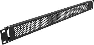 1U Blank Panel Rack Mount Spacer Filler Panel wit ventilation 19" Black Rack Blanking Blind Panel for Server Network Rack Enclosure Or Cabinet