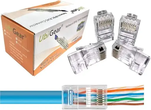 [NET-010N] Ubigear Connector RJ45 Cat6 Pass Through